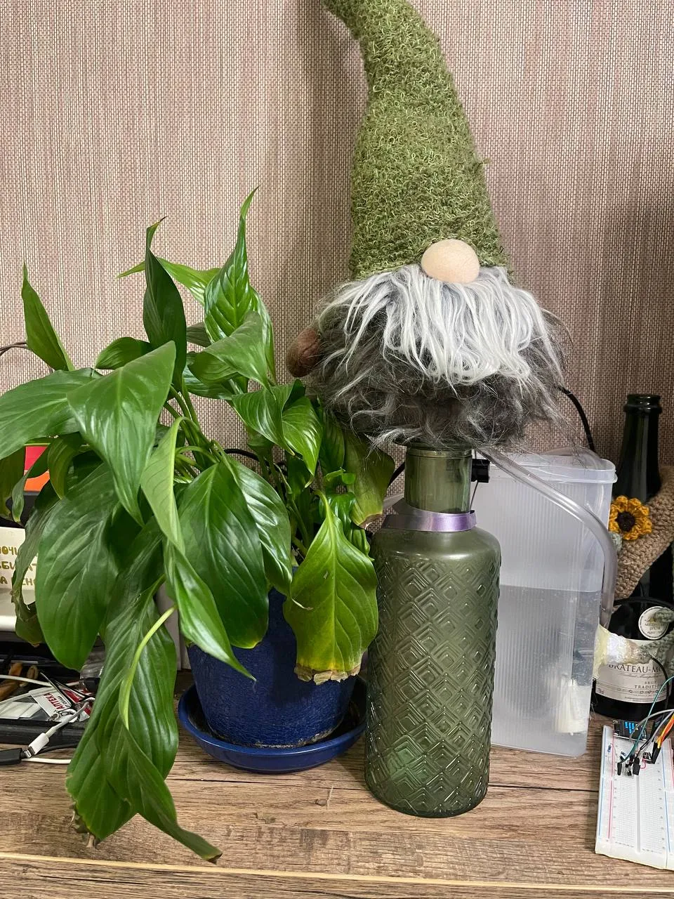 The watering system setup